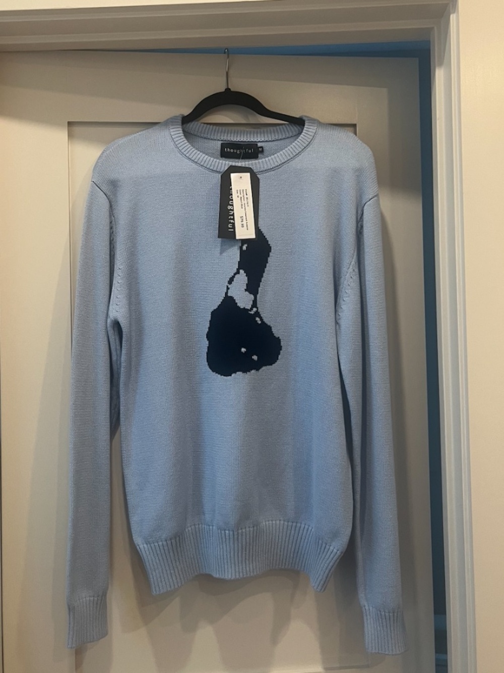 NWT UNISEX Coastal Blue Block Island Sweater Size M